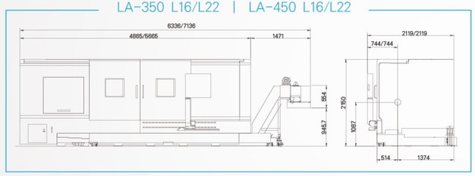 ̨LA-350(L8/L16/L22) еߴͼ